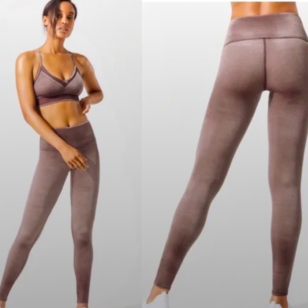 ALO Womens High-Waist Posh Leggings Raisin